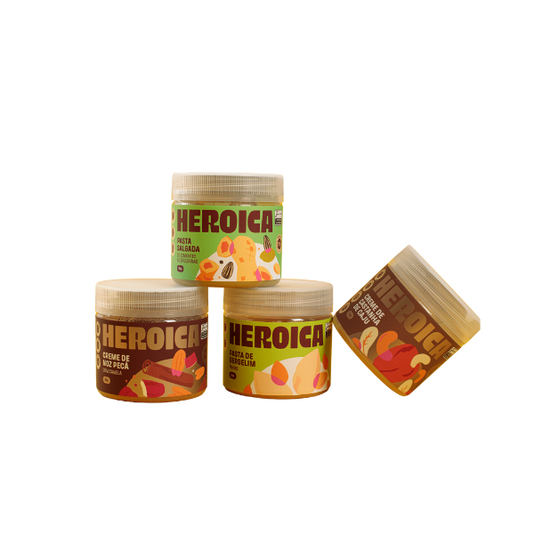 Combo Moinho de Pedra - 4 Cremes de Nuts 300g. Sabor Noz Pecã, Castanha de Caju, Salgado de Sementes e Gergelim